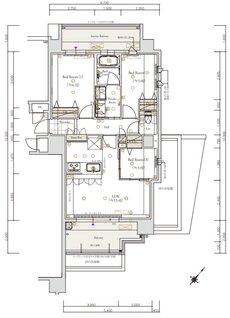 クラブスタイル大橋レーヴ 間取り Dタイプ