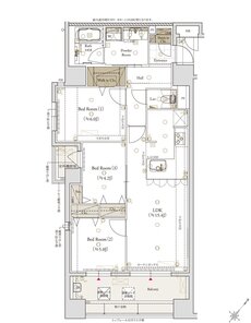 クラブスタイル大橋レーヴ 間取り Aタイプ