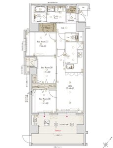 クラブスタイル大橋レーヴ 間取り Atタイプ