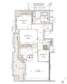クラブスタイル大橋レーヴ 間取り Ebタイプ
