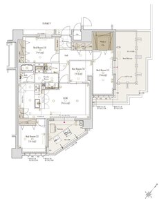 クラブスタイル大橋レーヴ 間取り Fタイプ