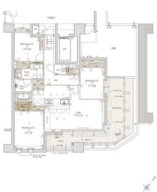 クラブスタイル大橋レーヴ 間取り Hタイプ
