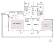 パークコート麻布十番東京 ザ タワー ノース／ザ タワー サウス 間取り S82seタイプ（ザ タワー ノース）