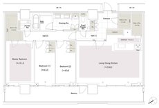 パークコート麻布十番東京 ザ タワー ノース／ザ タワー サウス 間取り S126Anwタイプ（ザ タワーノース）