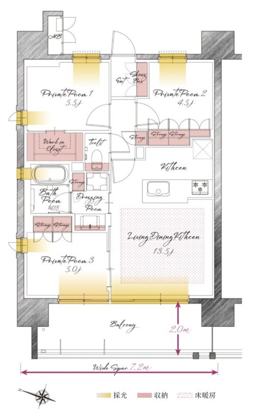 ポレスター大宮ブライト 間取り Cタイプ