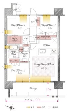ポレスター大宮ブライト 間取り Cタイプ