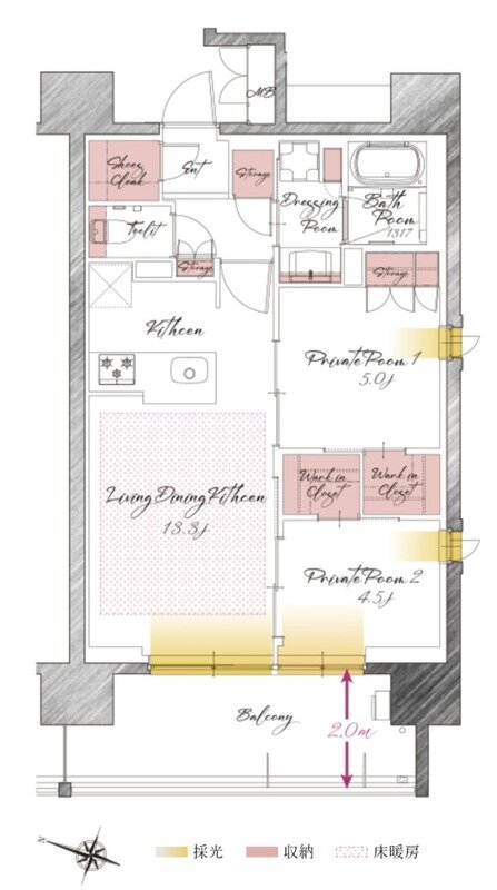 ポレスター大宮ブライト 間取り Dタイプ