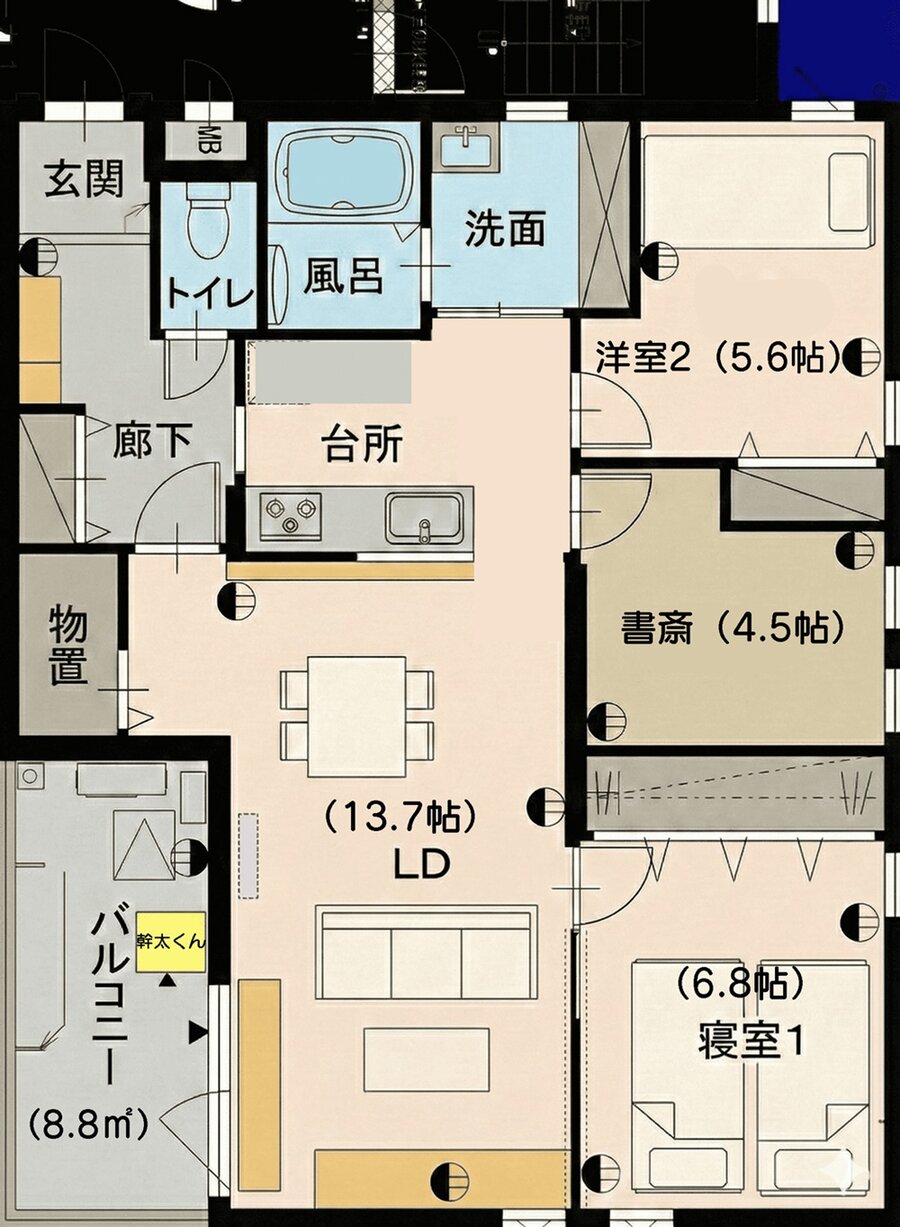 ステータスタウン南盛岡 間取り 205号室