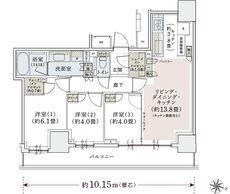 パークホームズ上用賀五丁目 間取り Bタイプ