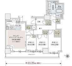 パークホームズ上用賀五丁目 間取り Iタイプ
