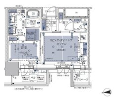 グランドメゾン梅田レジデンスタワー 間取り S-40Wa タイプ（メニュープラン1）