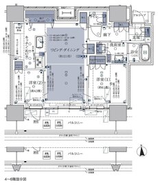 グランドメゾン梅田レジデンスタワー 間取り S-67S タイプ