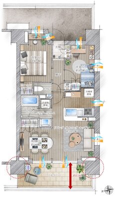 ガーラ・レジデンス相模大塚ステーションマーク 間取り D type
