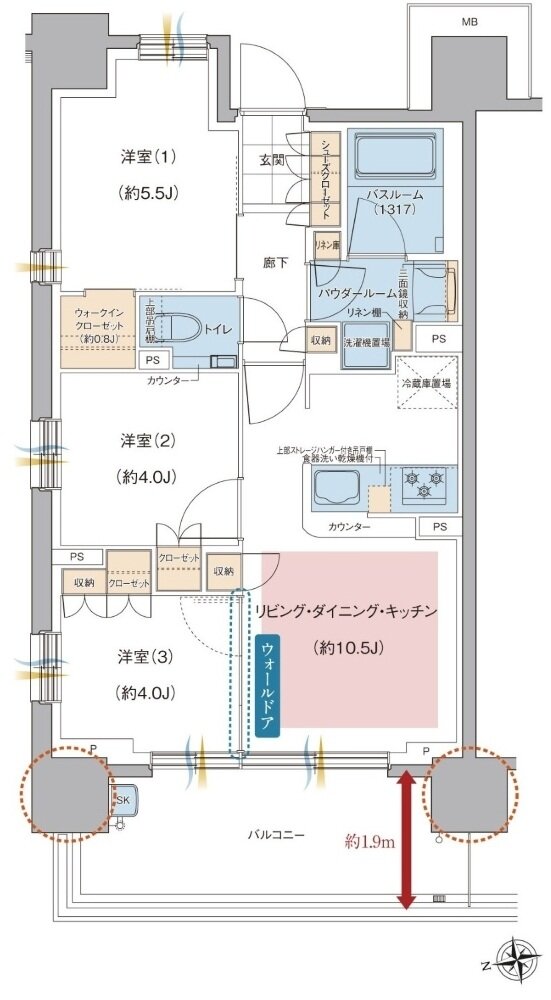 ガーラ・レジデンス相模大塚ステーションマーク 間取り A type
