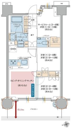 ガーラ・レジデンス相模大塚ステーションマーク 間取り C type