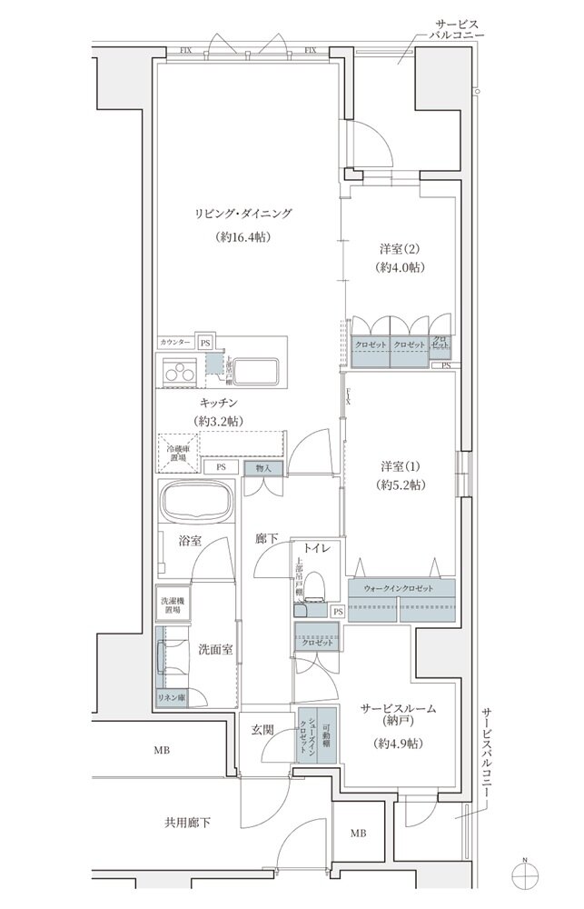 シエリア京都烏丸五条 間取り D TYPE