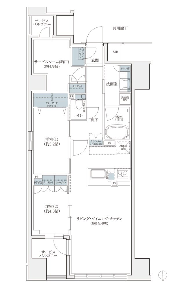 シエリア京都烏丸五条 間取り D TYPE