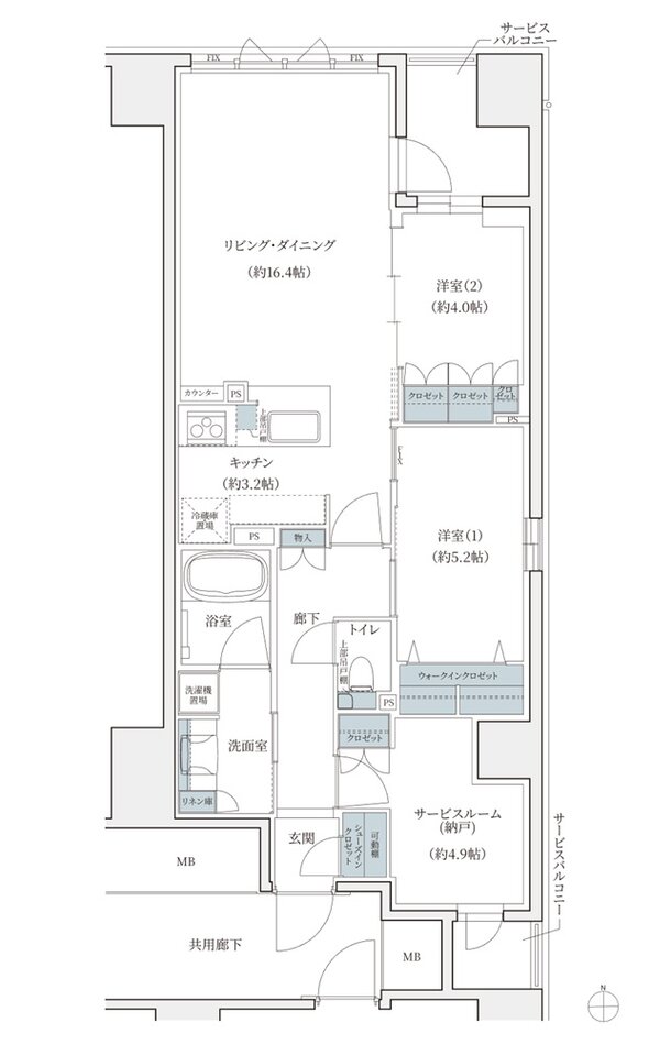 シエリア京都烏丸五条 間取り D TYPE