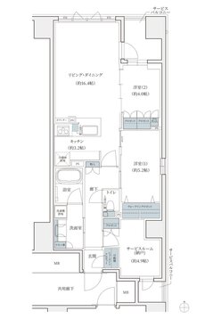 シエリア京都烏丸五条 間取り D TYPE