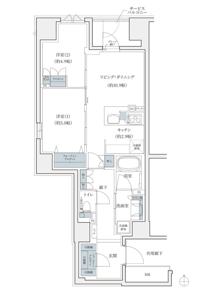 シエリア京都烏丸五条 間取り A TYPE