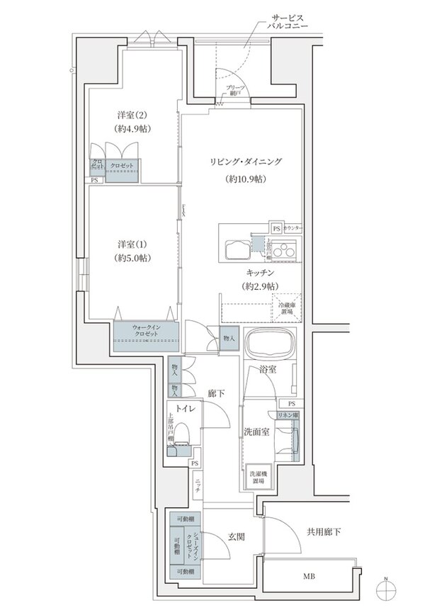 シエリア京都烏丸五条 間取り A TYPE