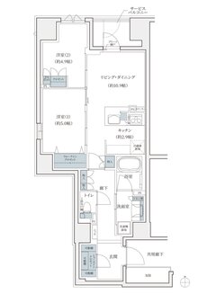 シエリア京都烏丸五条 間取り A TYPE
