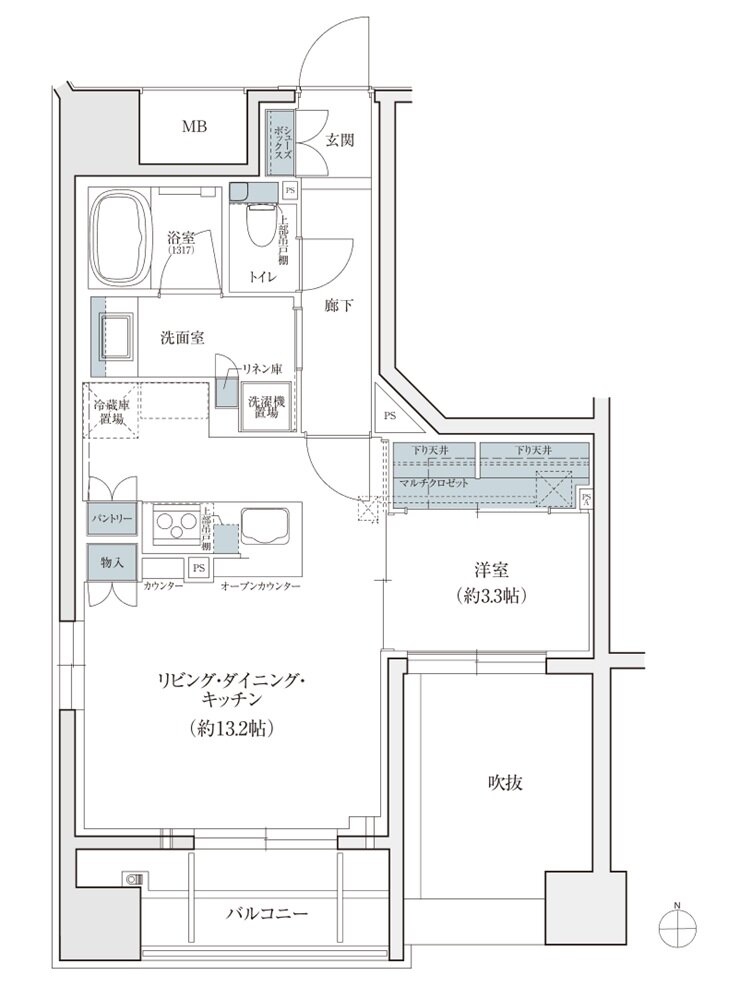 シエリア京都烏丸五条 間取り E TYPE