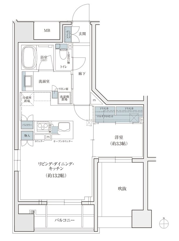 シエリア京都烏丸五条 間取り E TYPE
