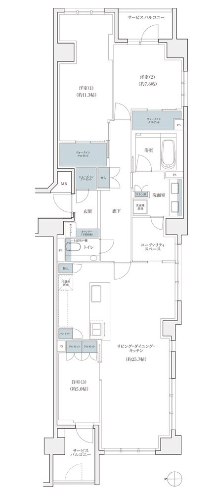 シエリア京都烏丸五条／室町五条 間取り F TYPE【室町五条】