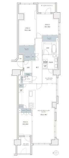 シエリア京都烏丸五条／室町五条 間取り F TYPE【室町五条】