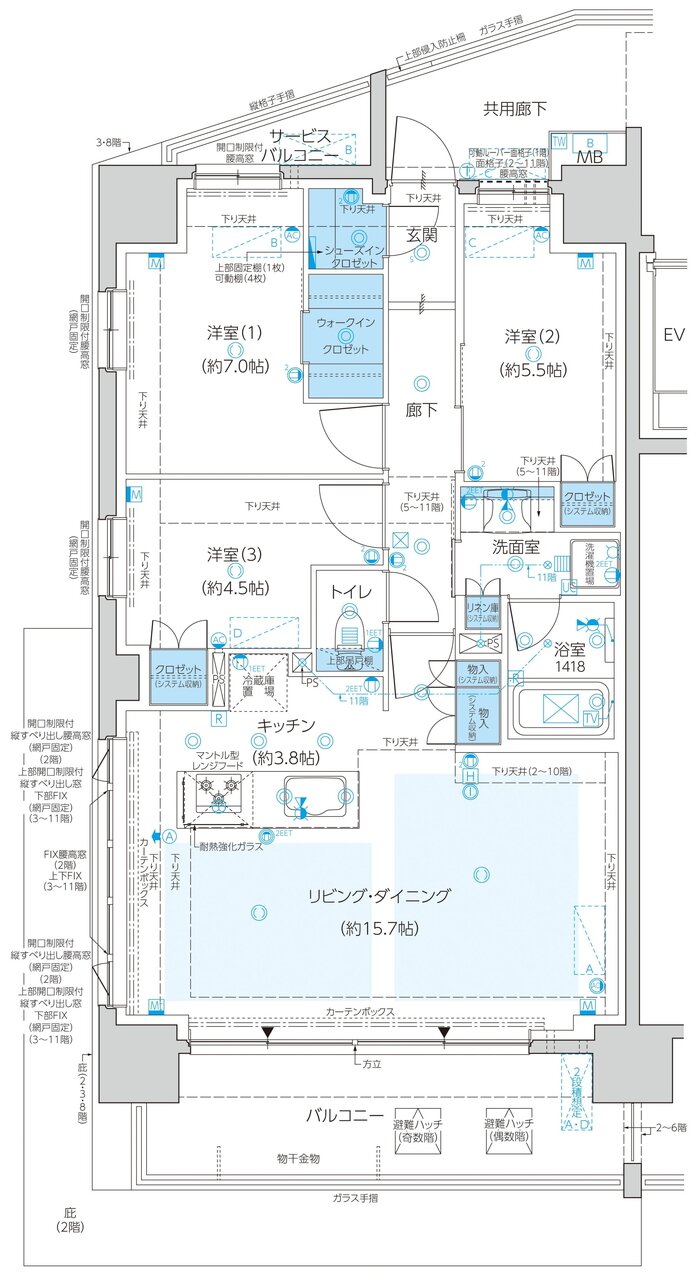 レーベン八乙女中央BLAS 間取り A type