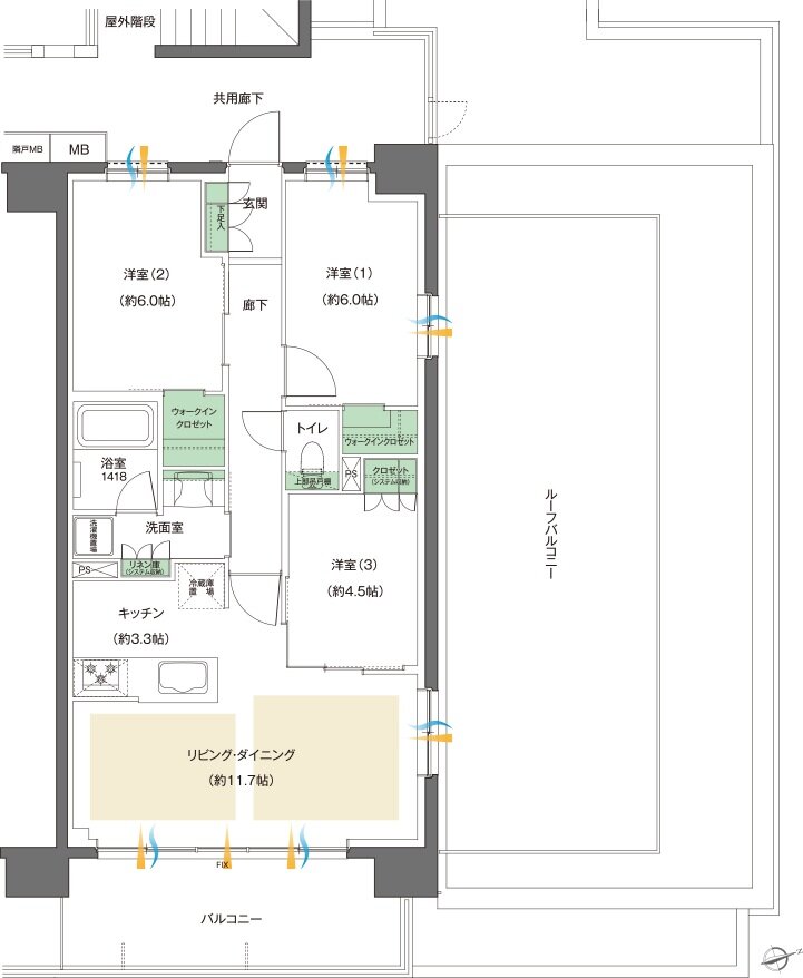 レーベン八乙女中央project 間取り Cr type