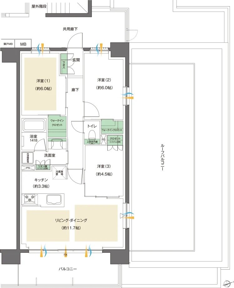 レーベン八乙女中央project 間取り Cr type