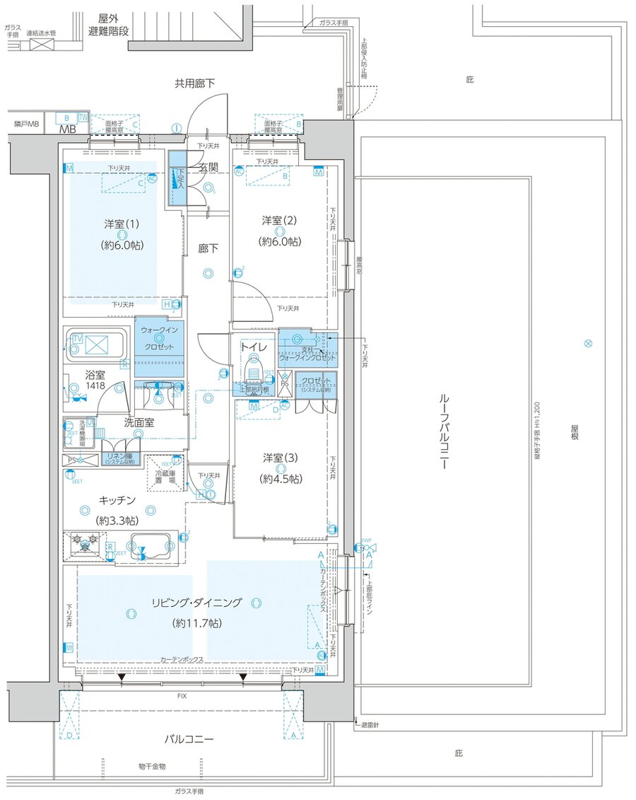 レーベン八乙女中央BLAS 間取り Cr type