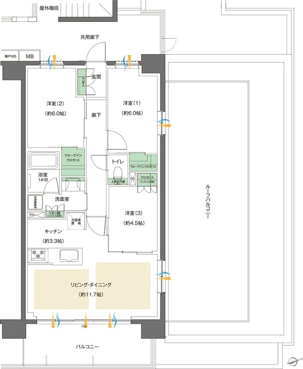 レーベン八乙女中央project 間取り Cr type