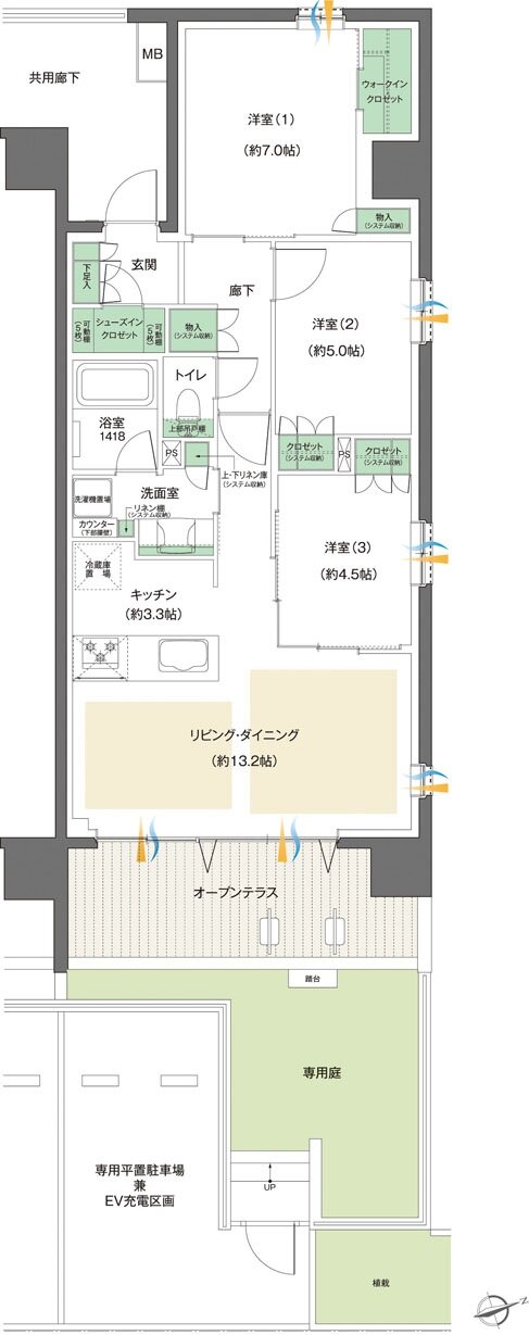 レーベン八乙女中央BLAS 間取り Eg type