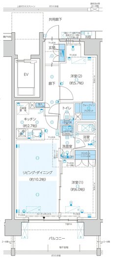 レーベン八乙女中央BLAS 間取り B type