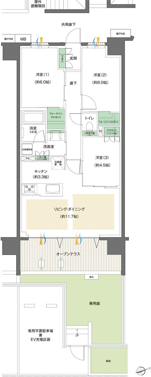 レーベン八乙女中央BLAS 間取り Cg type