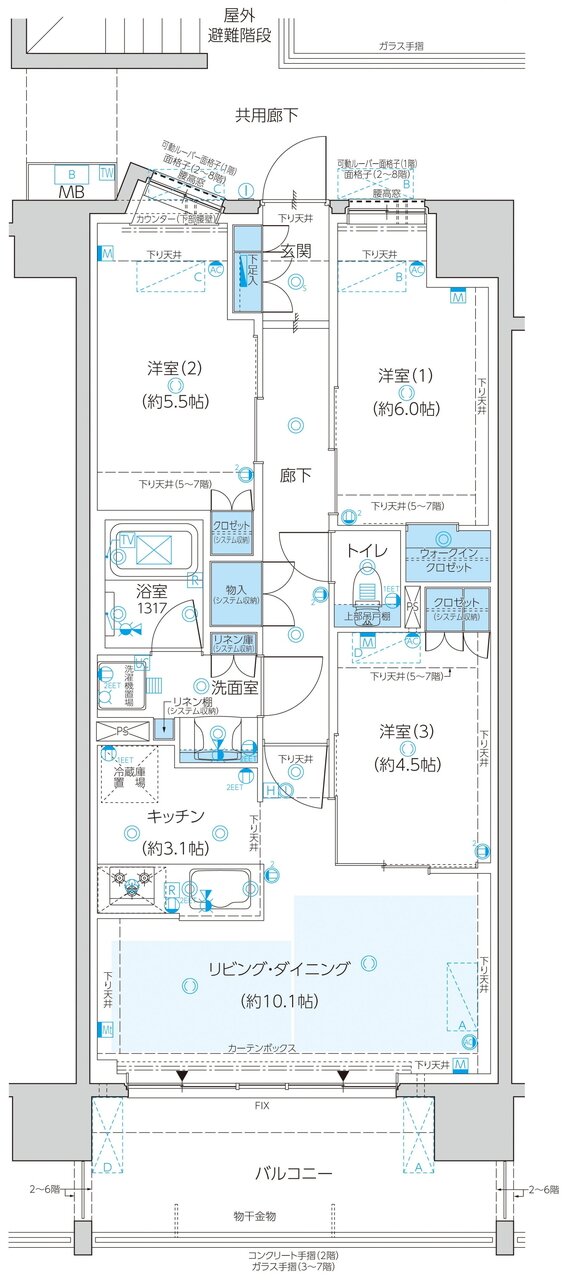 レーベン八乙女中央BLAS 間取り D type