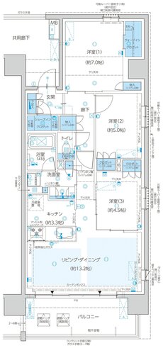 レーベン八乙女中央BLAS 間取り E type