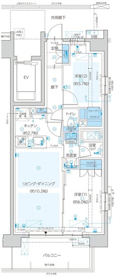 レーベン八乙女中央BLAS 間取り F type