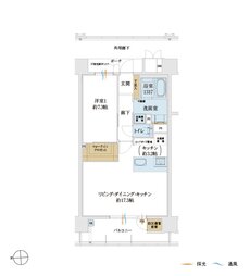 サンメゾン姪浜 間取り B type menu1