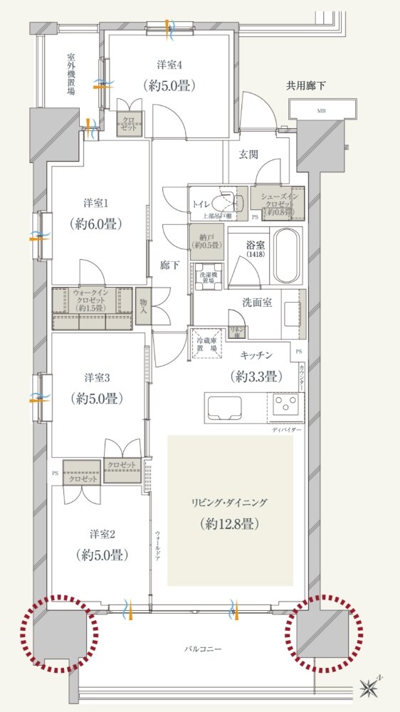 ソライエ若葉レジデンスプレミア 間取り G TYPE