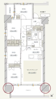 ソライエ若葉レジデンスプレミア 間取り G TYPE