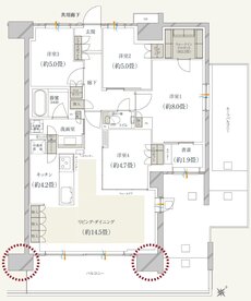 ソライエ若葉レジデンスプレミア 間取り Kr TYPE