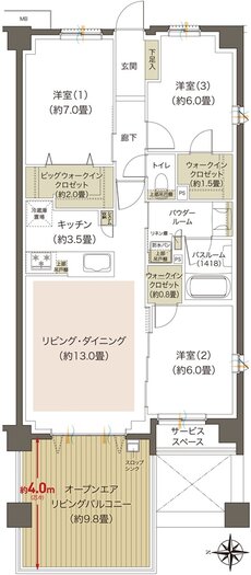 プレミアムレジデンス立川 間取り AC type