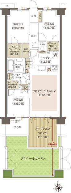 プレミアムレジデンス立川 間取り CCOL type