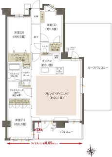 プレミアムレジデンス立川 間取り CKr type