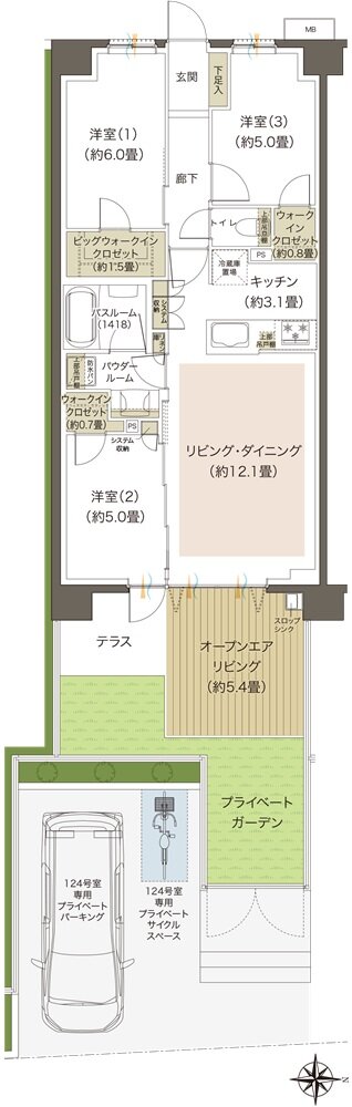 プレミアムレジデンス立川 間取り DAOL type
