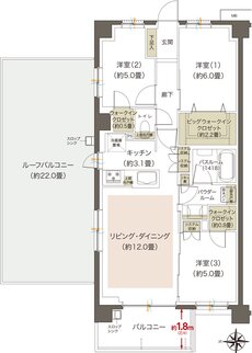 プレミアムレジデンス立川 間取り ABr type